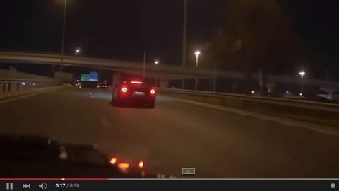VIDEO: Street Racing Ferrari F12berlinetta Driver Smashes Barrier