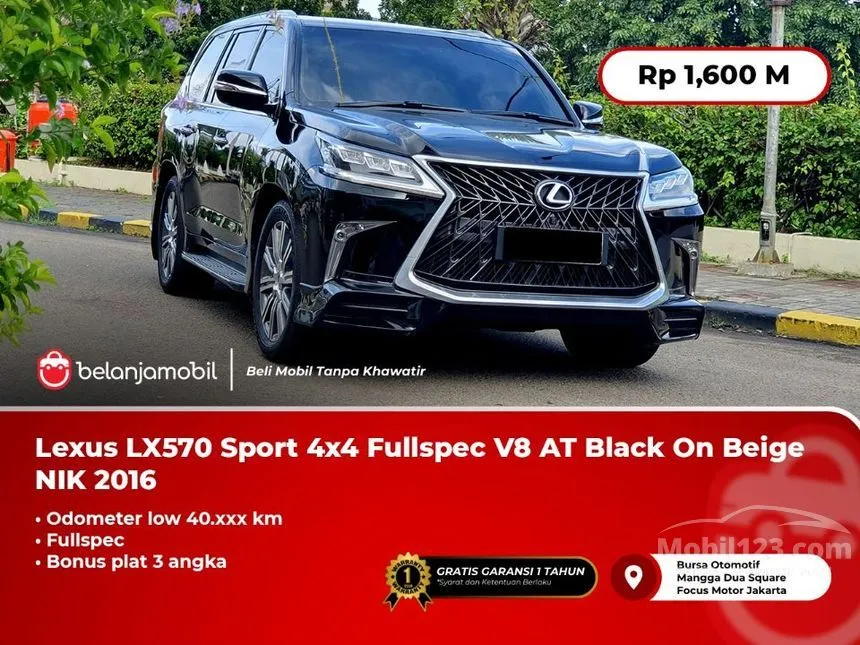Jual Mobil Lexus LX 570 2016 Sport 5.7 di Jawa Barat Automatic SUV Hitam Rp 1.600.000.000
