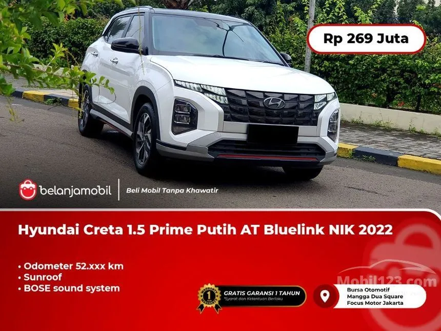 Jual Mobil Hyundai Creta 2022 Prime 1.5 di DKI Jakarta Automatic SUV Putih Rp 269.000.000