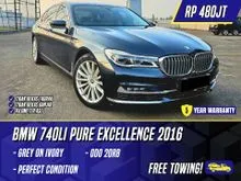 2016 BMW 740Li 3.0 Pure Excellence Sedan Grey on Ivory Abu-abu Abu 740 Li Excelence