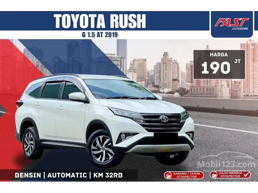 Jual Mobil Toyota Rush 2019 G 1.5 di DKI Jakarta Automatic SUV Putih Rp 190.000.000