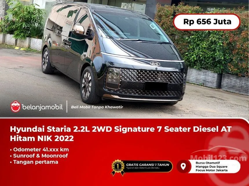 Jual Mobil Hyundai Staria 2022 Signature 7 2.2 di Banten Automatic MPV Hitam Rp 656.000.000
