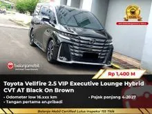 2024 Toyota Vellfire 2.5 HEV VIP (Non Premium Color) MPV Executive Lounge Hybrid CVT AT Black On Brown NIK 2024 [ LOW KM 16RB ]