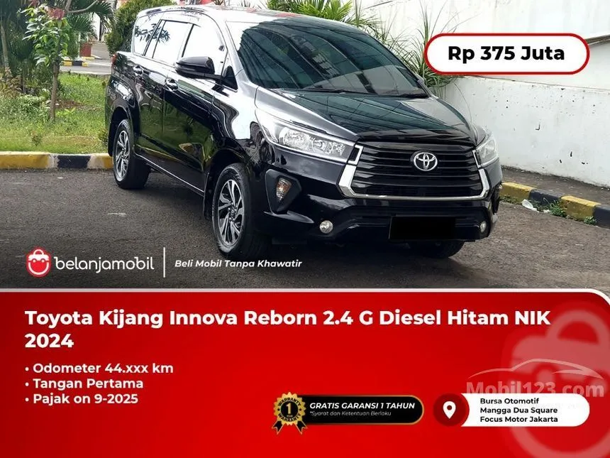Jual Mobil Toyota Kijang Innova 2024 G 2.4 di DKI Jakarta Automatic MPV Hitam Rp 375.000.000