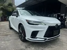 2024 Lexus RX 350 2.4 F Sport Handling SUV, LIKE BRAND NEW CAR, 360 CAMERA, HUD, BSM, DIM, PANORAMIC ROOF, RED INTERIOR, POWER BOOT - UNREGISTER