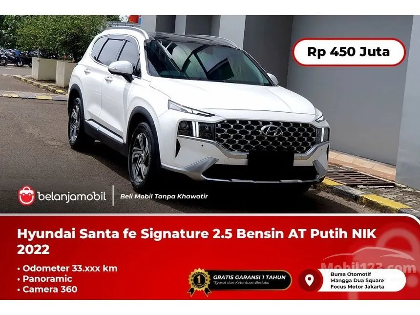 Jual Mobil Hyundai Santa Fe 2022 Signature 2.5 di DKI Jakarta Automatic SUV Putih Rp 450.000.000