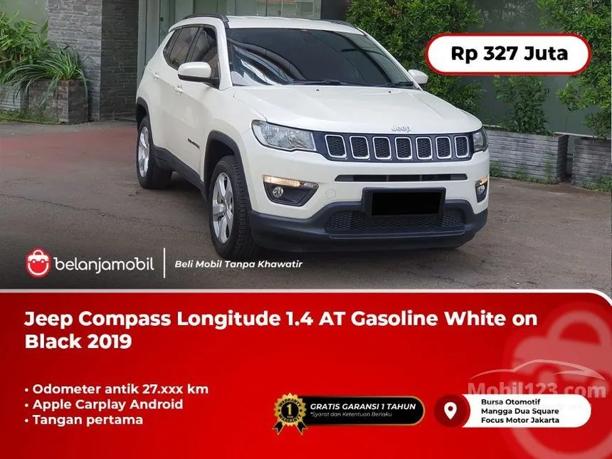 Jual Mobil Jeep Compass 2019 Longitude 1.4 di DKI Jakarta Automatic SUV Putih Rp 327.000.000