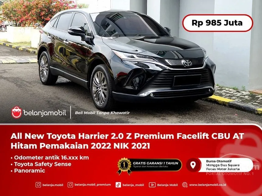 Jual Mobil Toyota Harrier 2021 2.0 di DKI Jakarta Automatic SUV Hitam Rp 985.000.000