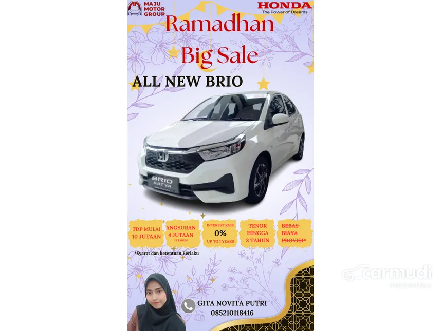 Jual Mobil Honda Brio 2023 S Satya 1.2 di DKI Jakarta Manual Hatchback Putih Rp 167.900.000