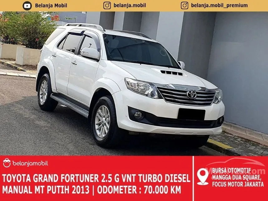 Jual Mobil Toyota Fortuner 2013 G TRD 2.5 di DKI Jakarta Manual SUV Putih Rp 249.000.000