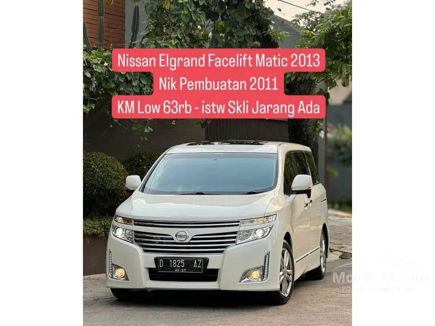 Jual Mobil Nissan Elgrand 2011 Highway Star 3.5 di Jawa Barat Automatic MPV Putih Rp 285.000.000