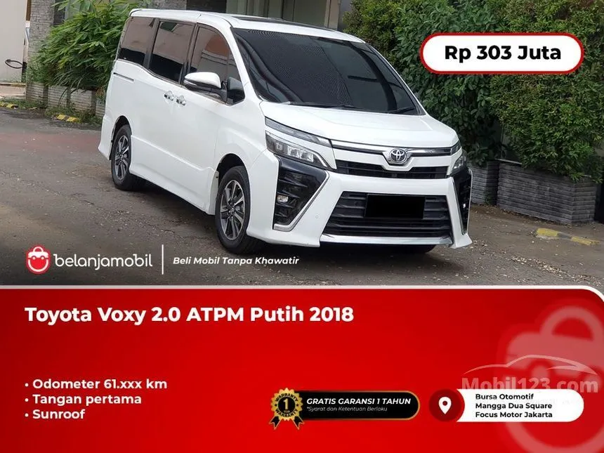Jual Mobil Toyota Voxy 2018 2.0 di DKI Jakarta Automatic MPV Putih Rp 303.000.000