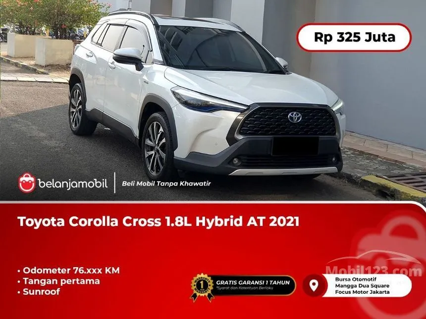 Jual Mobil Toyota Corolla Cross 2021 Hybrid 1.8 di Banten Automatic Wagon Putih Rp 325.000.000