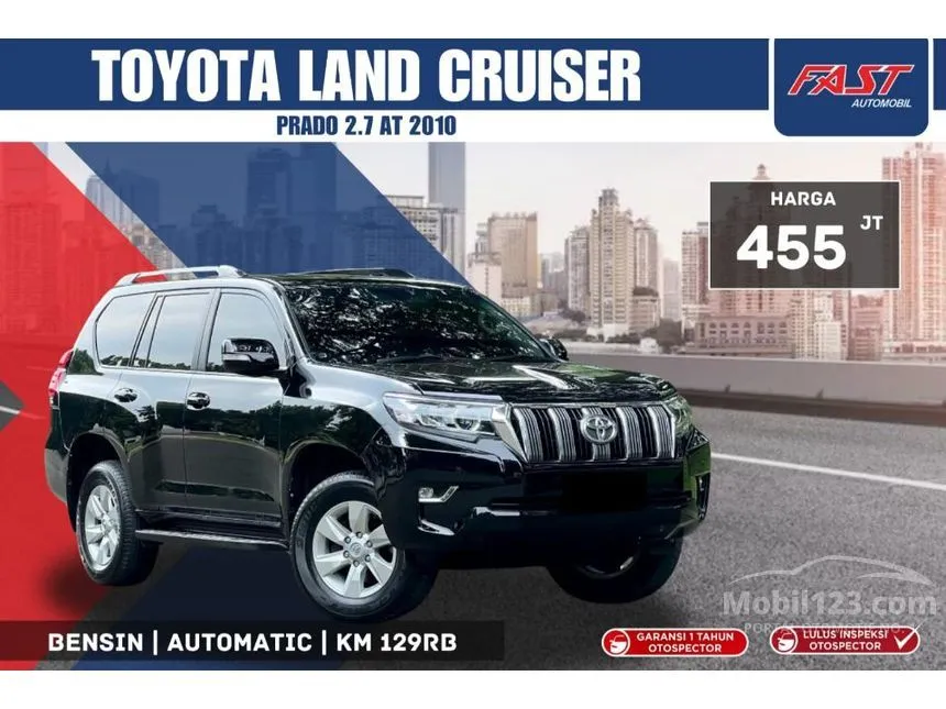 Jual Mobil Toyota Land Cruiser Prado 2010 TX 2.7 di DKI Jakarta Automatic SUV Hitam Rp 455.000.000