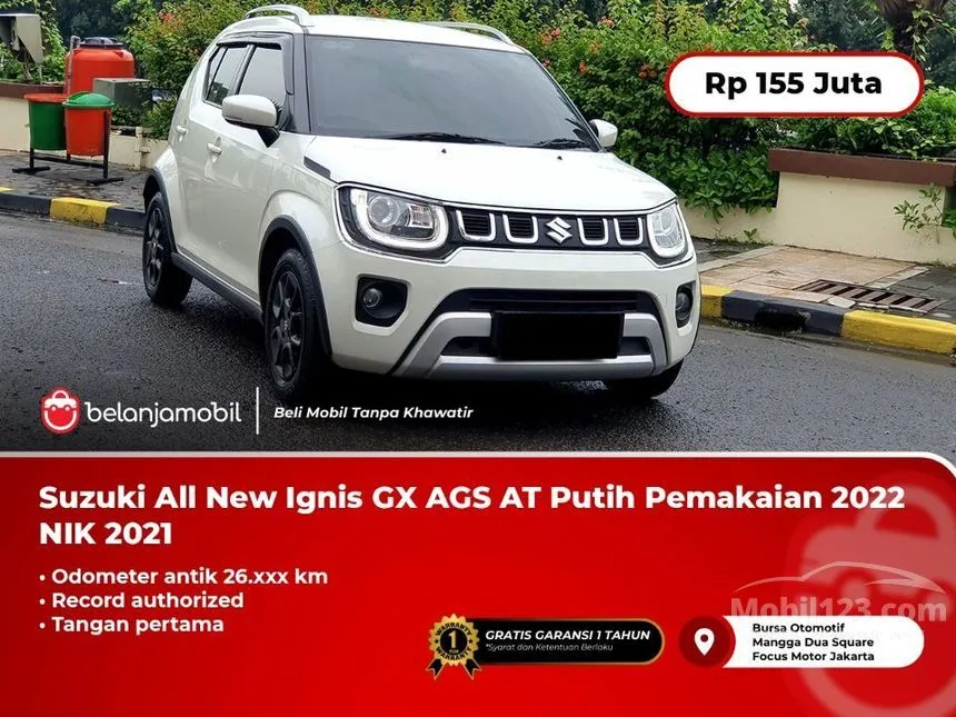 Jual Mobil Suzuki Ignis 2021 GX 1.2 di DKI Jakarta Automatic SUV Putih Rp 155.000.000