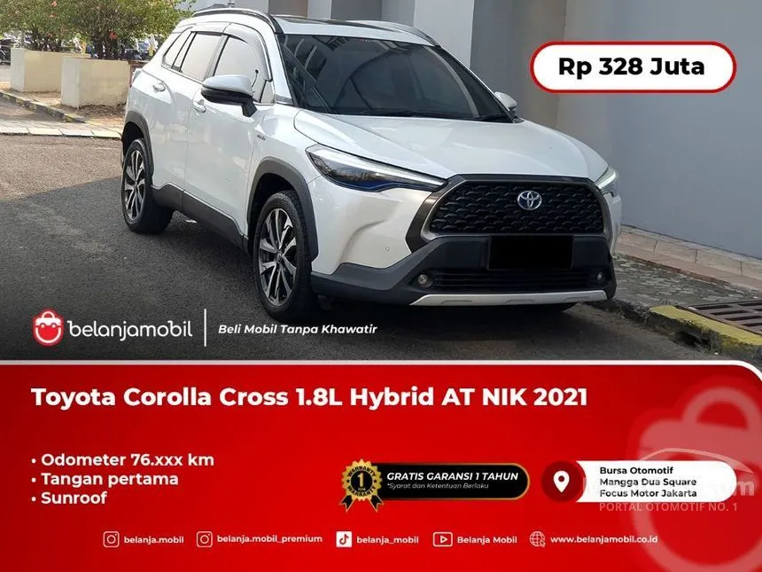 Jual Mobil Toyota Corolla Cross 2021 Hybrid 1.8 di DKI Jakarta Automatic SUV Putih Rp 328.000.000