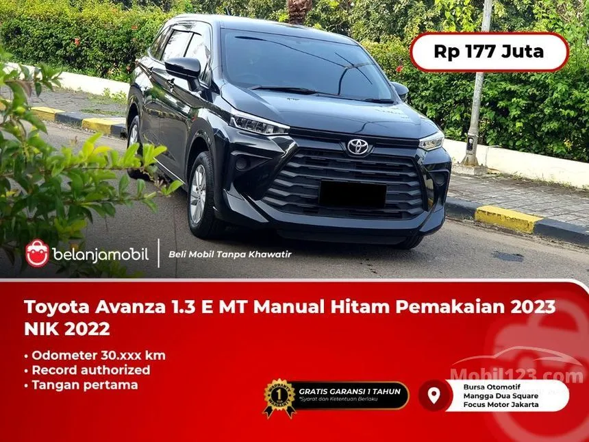 Jual Mobil Toyota Avanza 2022 E 1.3 di Jawa Barat Manual MPV Hitam Rp 177.000.000
