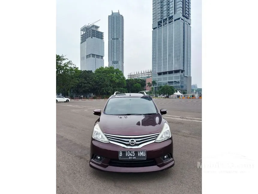 Jual Mobil Nissan Grand Livina 2013 XV 1.5 di Jawa Barat Automatic MPV Marun Rp 89.000.000