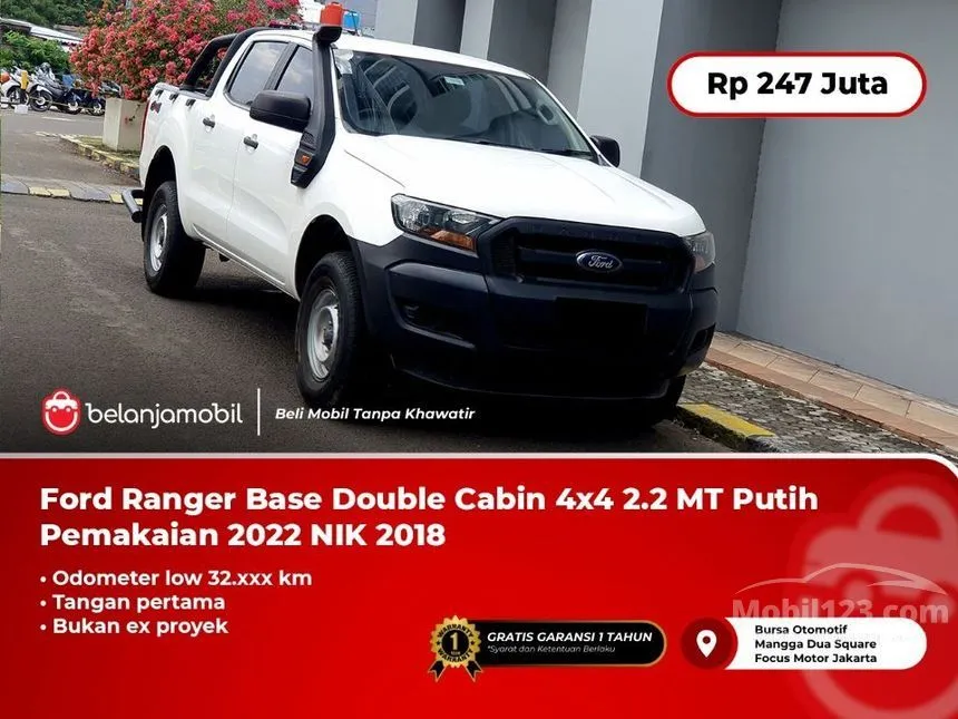 Jual Mobil Ford Ranger 2022 XL 2.2 di DKI Jakarta Manual Pickup Putih Rp 247.000.000