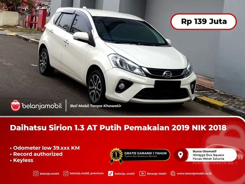 Jual Mobil Daihatsu Sirion 2018 1.3 di DKI Jakarta Automatic Hatchback Putih Rp 139.000.000