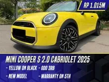 2025 MINI Cabrio 2.0 Cooper S Convertible New Model Cabriolet Yellow on Black Kuning