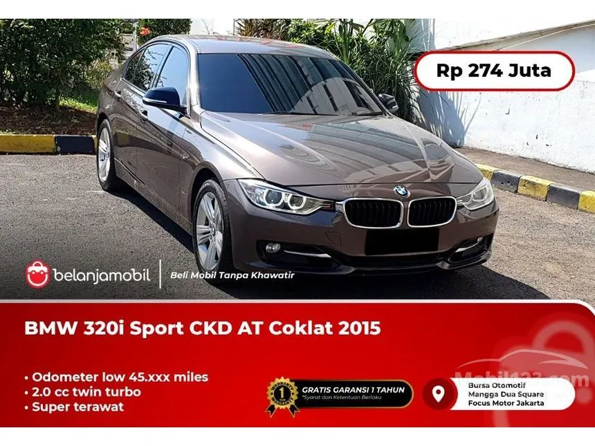 Jual Mobil BMW 320i 2015 Sport 2.0 di DKI Jakarta Automatic Sedan Coklat Rp 274.000.000