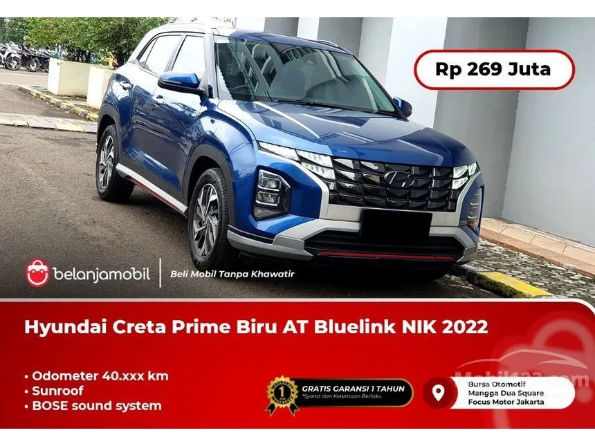Jual Mobil Hyundai Creta 2022 Prime 1.5 di Banten Automatic SUV Biru Rp 269.000.000