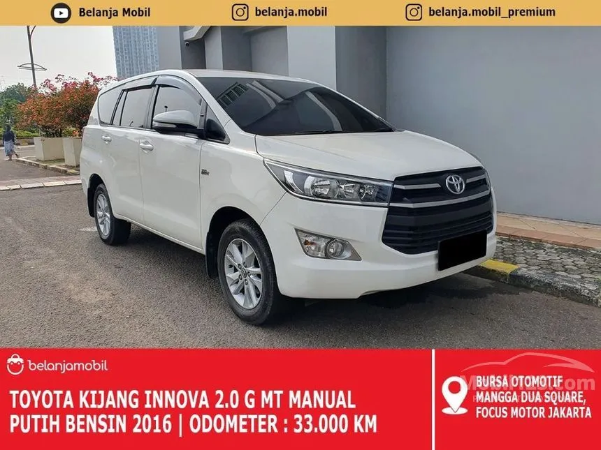 Jual Mobil Toyota Kijang Innova 2016 G 2.0 di DKI Jakarta Manual MPV Putih Rp 226.000.000