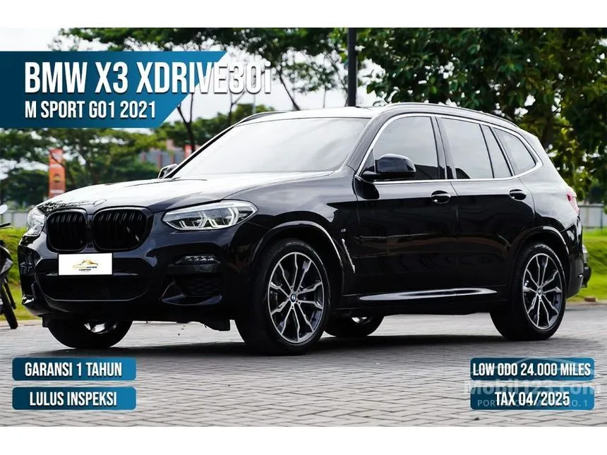 Jual Mobil BMW X3 2021 xDrive30i M Sport 2.0 di Banten Automatic SUV Hitam Rp 679.000.000