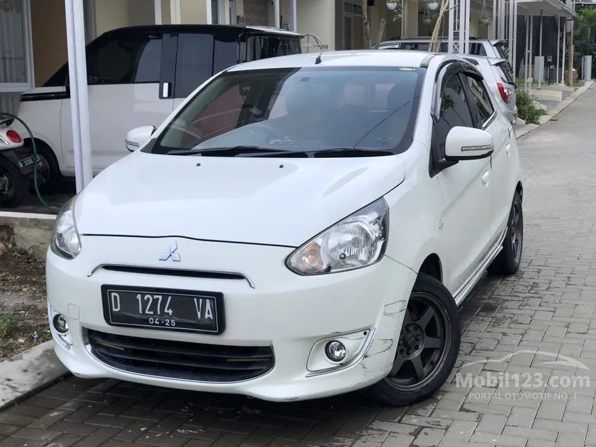 Jual Mobil Mitsubishi Mirage 2013 GLS 1.2 di Jawa Barat Automatic Hatchback Putih Rp 70.000.000