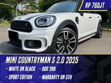 2024 MINI Countryman 2.0 Cooper S Sport SUV White on Black Putih