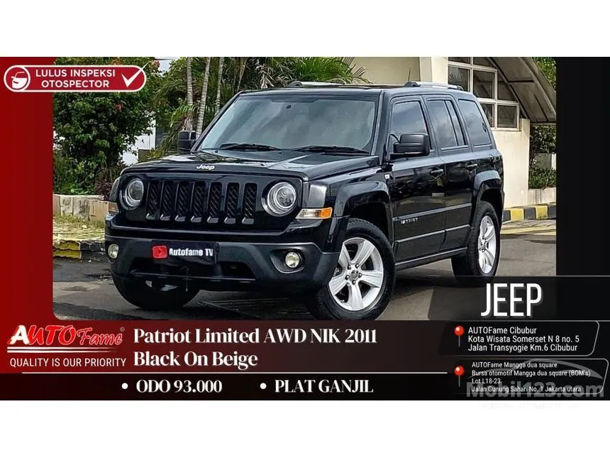 Jual Mobil Jeep Patriot 2011 Limited 2.4 di DKI Jakarta Automatic SUV Hitam Rp 255.000.000