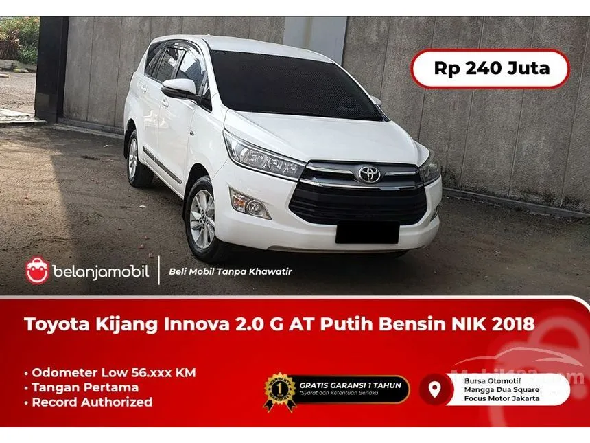 Jual Mobil Toyota Kijang Innova 2018 G 2.0 di DKI Jakarta Automatic MPV Putih Rp 240.000.000