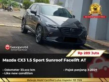 2024 Mazda CX-3 1.5 Sport SUV Sunroof Facelift AT Abu NIK 2024 [GARANSI 5TH]