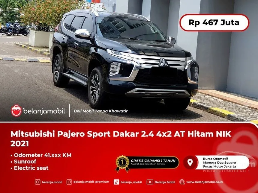 Jual Mobil Mitsubishi Pajero Sport 2021 Dakar 2.4 di DKI Jakarta Automatic SUV Hitam Rp 467.000.000