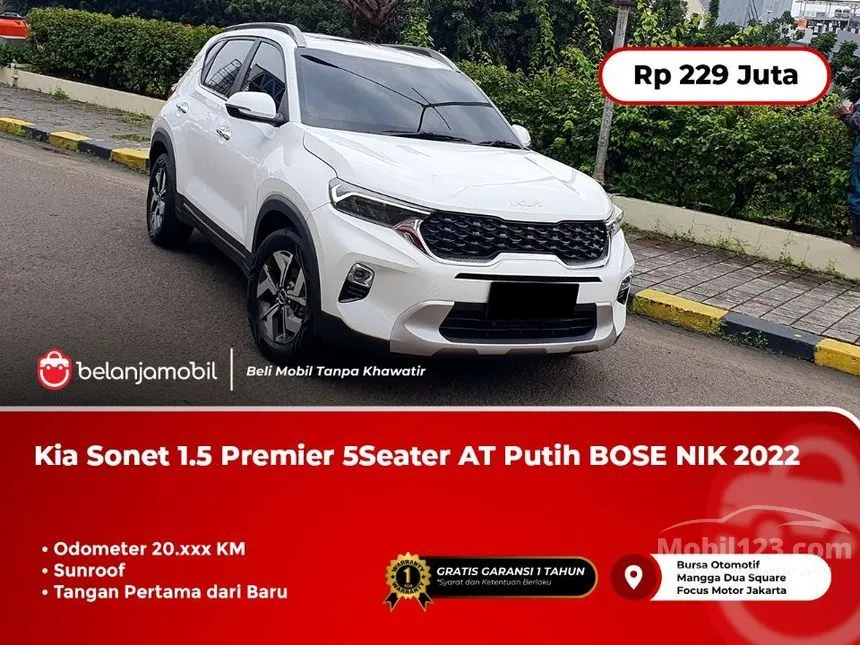Jual Mobil KIA Sonet 7 2022 Premiere 1.5 di DKI Jakarta Automatic SUV Putih Rp 229.000.000