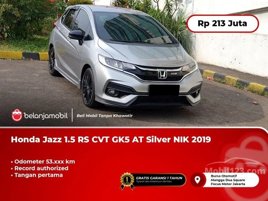 Jual Mobil Honda Jazz 2019 RS 1.5 di DKI Jakarta Automatic Hatchback Silver Rp 213.000.000