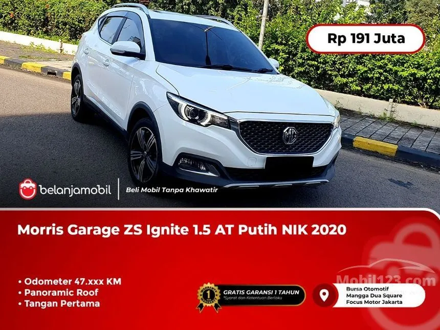 Jual Mobil MG ZS 2020 Ignite 1.5 di DKI Jakarta Automatic SUV Putih Rp 191.000.000