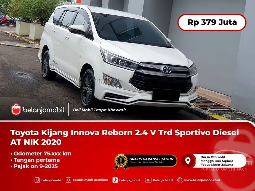 Jual Mobil Toyota Kijang Innova 2020 V 2.4 di DKI Jakarta Automatic MPV Putih Rp 379.000.000