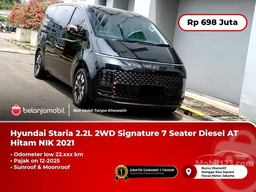 Jual Mobil Hyundai Staria 2021 Signature 7 2.2 di DKI Jakarta Automatic MPV Hitam Rp 698.000.000