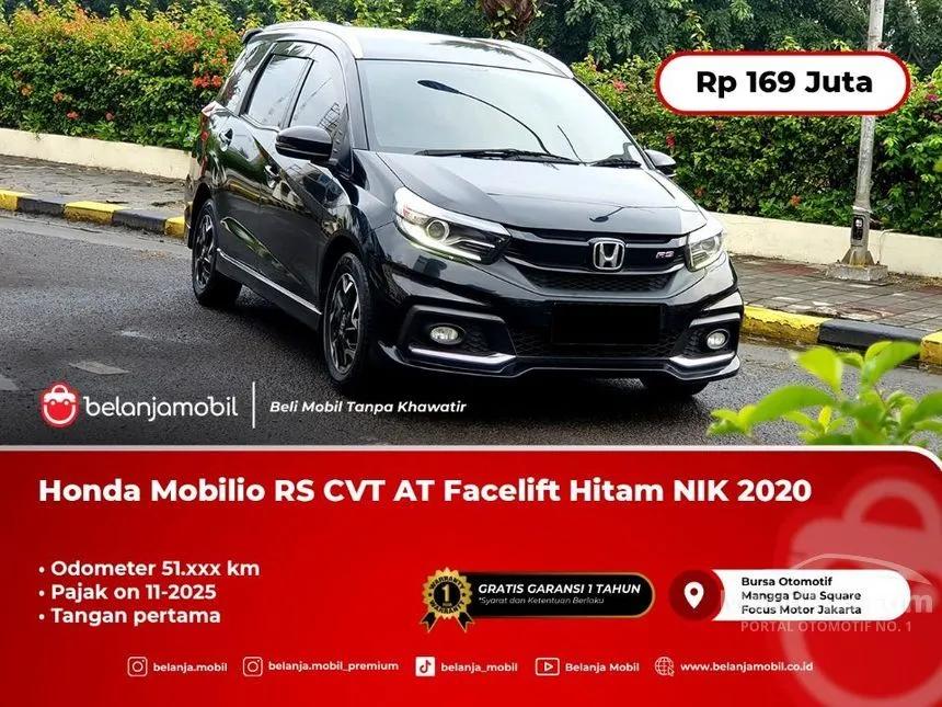 Jual Mobil Honda Mobilio 2020 RS 1.5 di DKI Jakarta Automatic MPV Hitam Rp 169.000.000