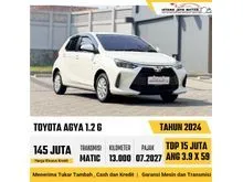 2024 Toyota Agya 1.2 G Hatchback Matic Putih Kondisi Like New Irit Dan Bandel