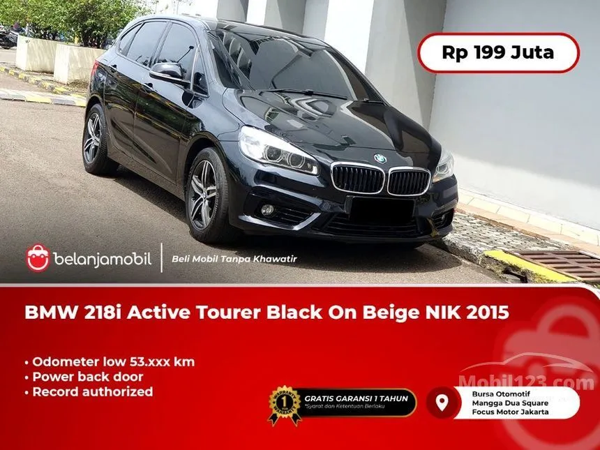 Jual Mobil BMW 218i 2015 Sport Line 1.5 di DKI Jakarta Automatic Hatchback Hitam Rp 199.000.000