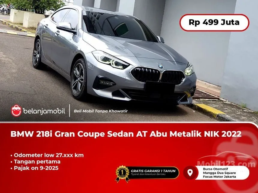 Jual Mobil BMW 218i 2022 Gran Coupe Sport 1.5 di DKI Jakarta Automatic Coupe Silver Rp 499.000.000