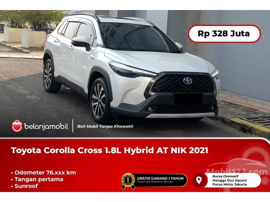 Jual Mobil Toyota Corolla Cross 2021 Hybrid 1.8 di DKI Jakarta Automatic SUV Putih Rp 328.000.000