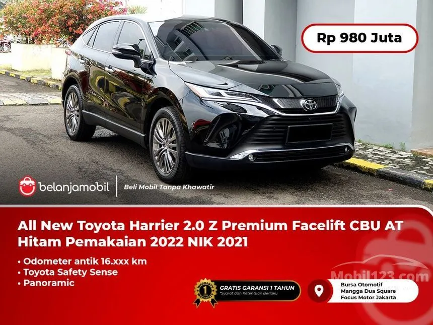 Jual Mobil Toyota Harrier 2021 2.0 di DKI Jakarta Automatic SUV Hitam Rp 980.000.000
