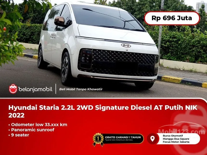 Jual Mobil Hyundai Staria 2022 Signature 9 2.2 di Banten Automatic MPV Putih Rp 696.000.000