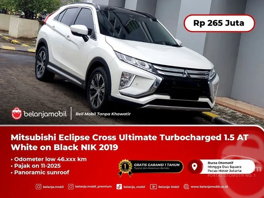 Jual Mobil Mitsubishi Eclipse Cross 2019 Ultimate (Red Diamond) 1.5 di DKI Jakarta Automatic SUV Putih Rp 265.000.000