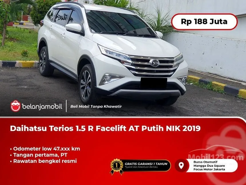 Jual Mobil Daihatsu Terios 2019 R 1.5 di DKI Jakarta Automatic SUV Putih Rp 188.000.000