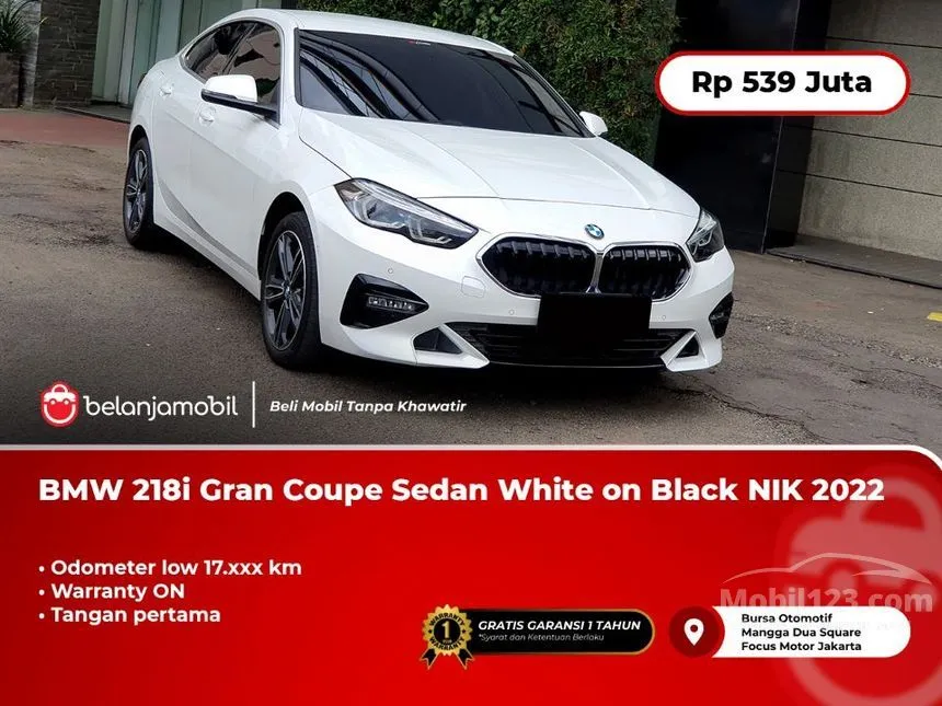 Jual Mobil BMW 218i 2022 Gran Coupe Sport 1.5 di DKI Jakarta Automatic Coupe Putih Rp 539.000.000
